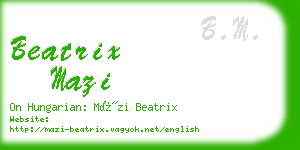 beatrix mazi business card